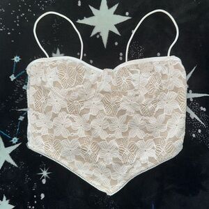 White Lace Corset Cami